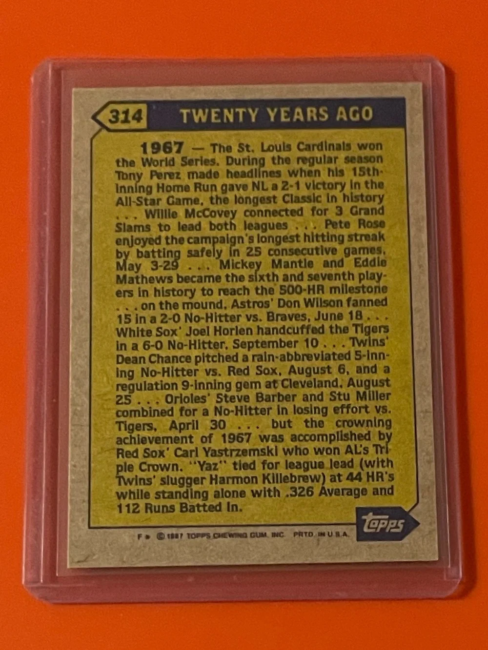 Topps great ungraded